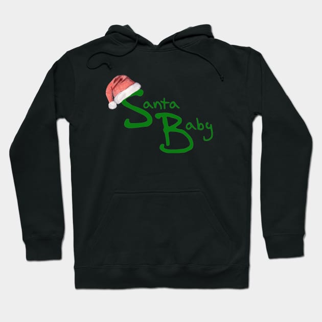 Christmas Santa Baby Hoodie by PeppermintClover